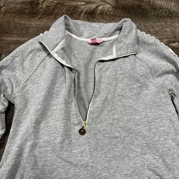 Lilly Pulitzer Skipper Popover Dress in Seaside Grey Size Medium - Picture 2 of 9